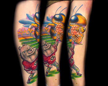Tattoos - Josh Woods - Georgia VS. Georgia Tech
